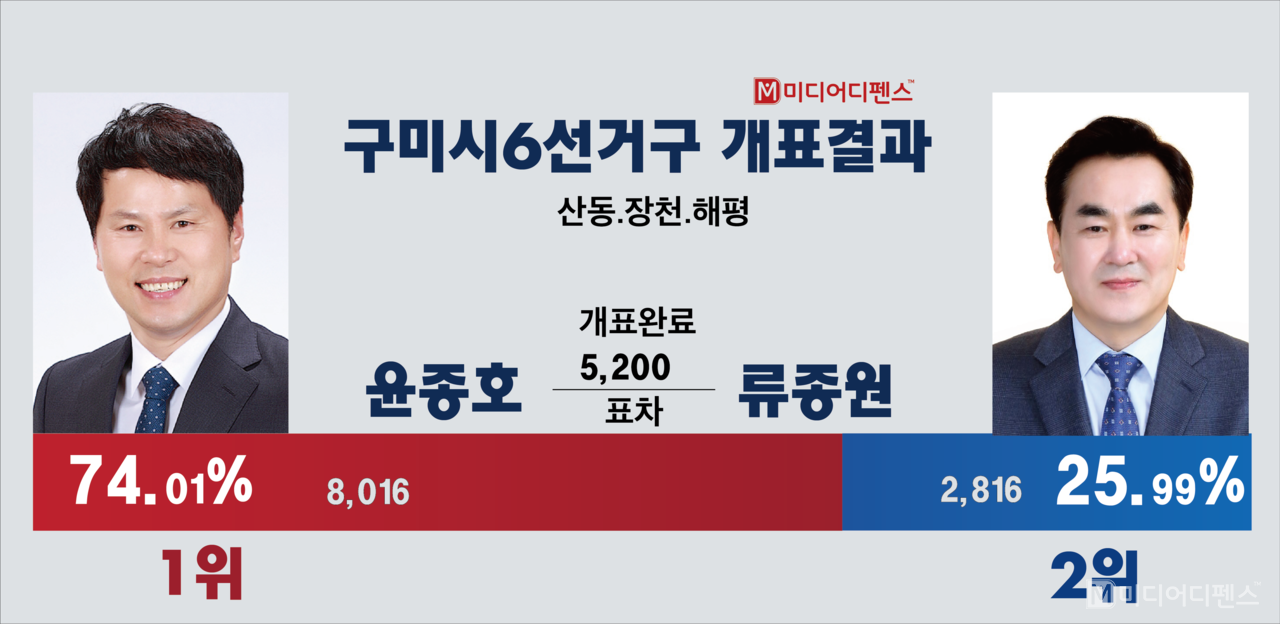 구미시제6선거구 개표결과