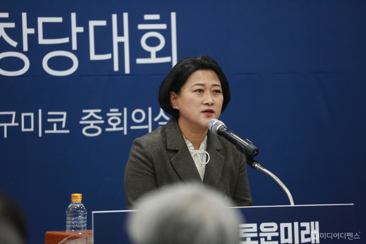 새로운미래당 경북도당이 25일 구미코에서 창당대회를 열고 김영선 위원장을 경북도당 위원장으로 선출했다.